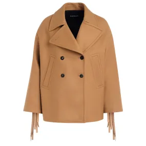 Dondup Manteau court à franges beige