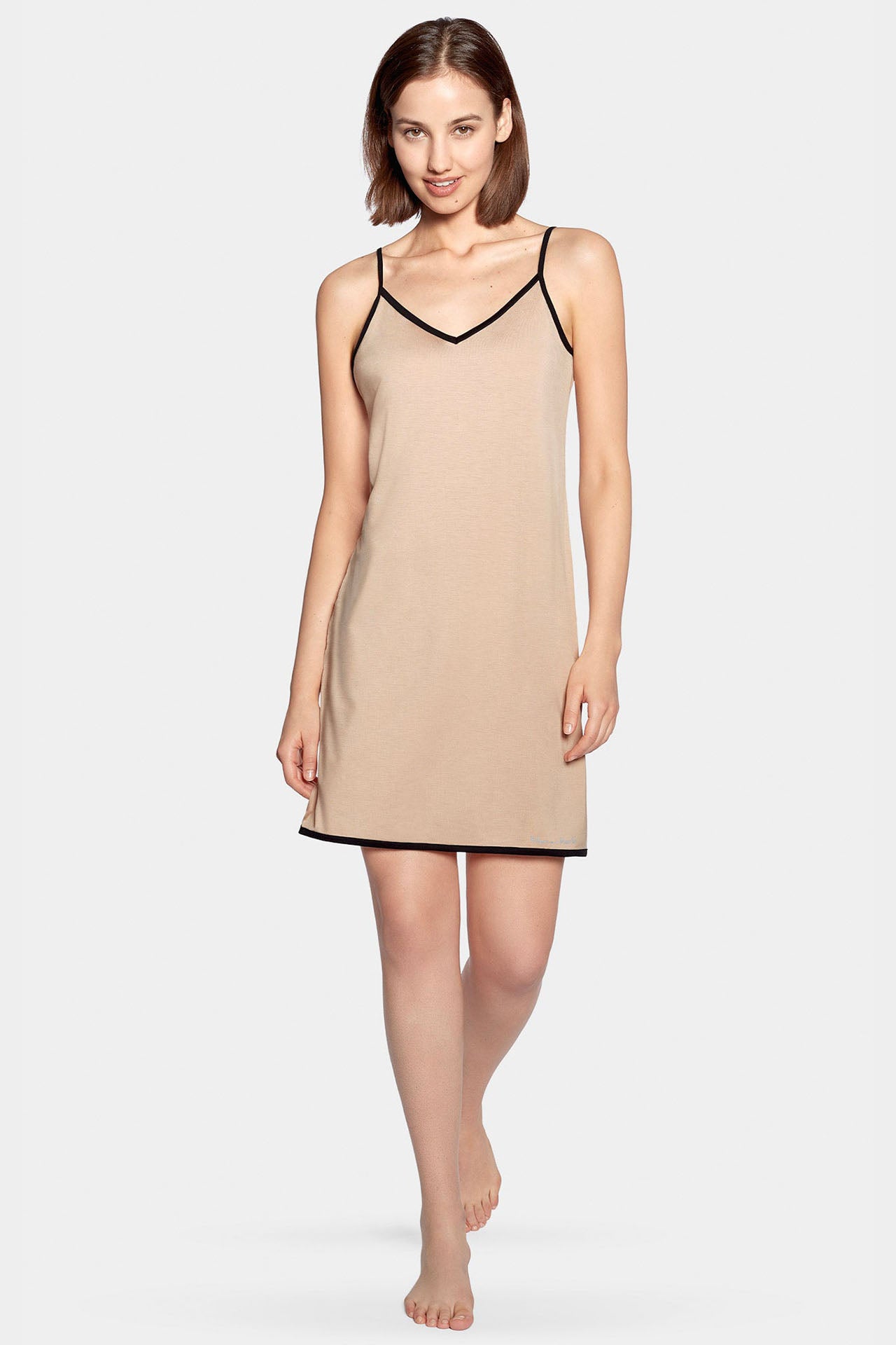 Robe nuisette rose en lyocell stretch